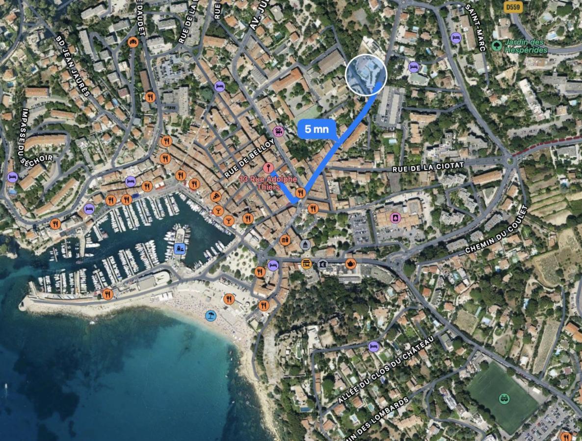 Plein Centre Avec "Parking Prive" Voitures Electriques Bienvenues Daire Cassis Dış mekan fotoğraf